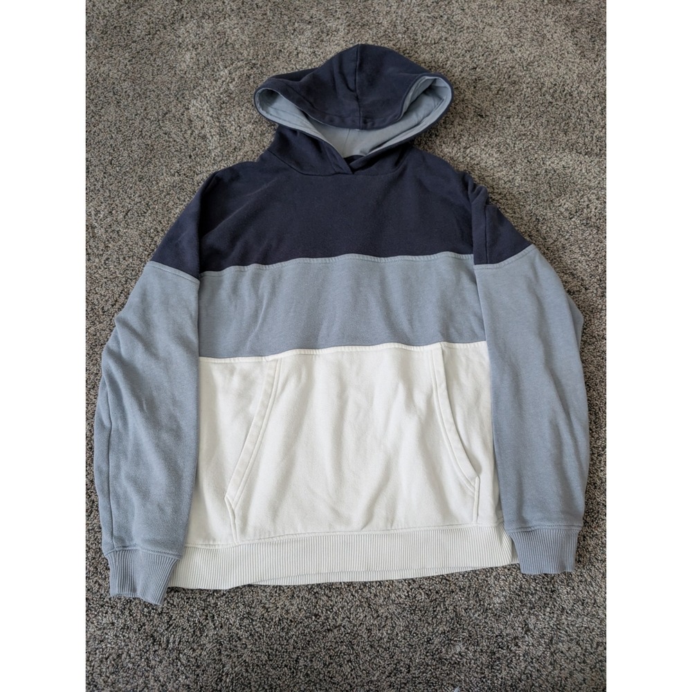American Eagle Colorblock Hoodie Navy Grey White Ahh-mazingly Soft XS 07/19